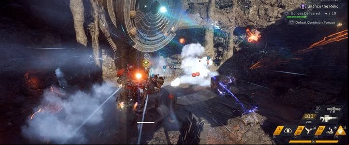 Collect Echoes and place them near the gate. Watch out, the enemies spawn point is nearby. - Heart of Rage | Strongholds in Anthem - Strongholds - Anthem Guide