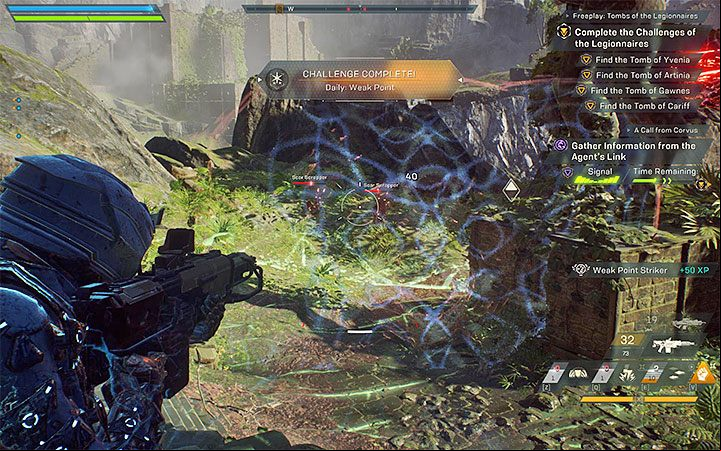 3) Defeat 15 enemies by hitting their weak spots - Tombs of the Legionnaires | Anthem story missions walkthrough - Story missions - Anthem Guide