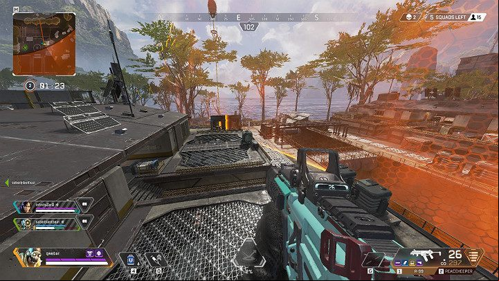 Whats very important is that during the flight you can carry out all the actions, so theres nothing to stop you from continuing to fire at your opponent from the air - Octane - Adrenaline junkie | Heroes Apex Legends - Legends - Apex Legends Guide