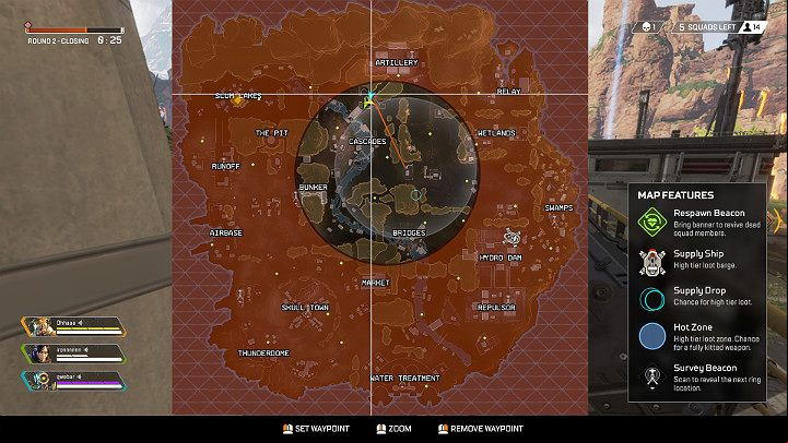 After the end of round 2, youll be informed about the Arena ring becoming smaller - Round 2 in Apex Legends - The match and rounds - Apex Legends Guide