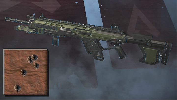 The screenshot above shows the spray pattern for Longbow DMR - Sniper rifles in Apex Legends - Weapons - Apex Legends Guide