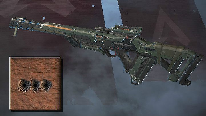 The screenshot above shows the spray pattern for Triple Take - Sniper rifles in Apex Legends - Weapons - Apex Legends Guide