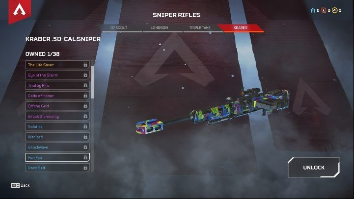Among sniper rifles, you will find G7 SCOUT, LONGBOW, TRIPLE TAKE, and KRABER - The best weapons in Apex Legends - Starting tips - Apex Legends Guide