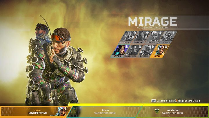Mirage is an offensive character - Mirage - Holographic Trickster | Heroes Apex Legends - Legends - Apex Legends Guide