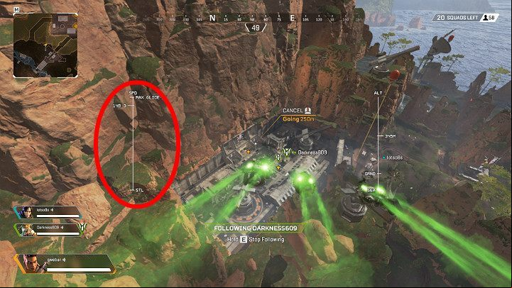 To get the speed bonus in Apex Legends, you need to keep the right altitude while falling - The best landing spots in Apex Legends - The match and rounds - Apex Legends Guide