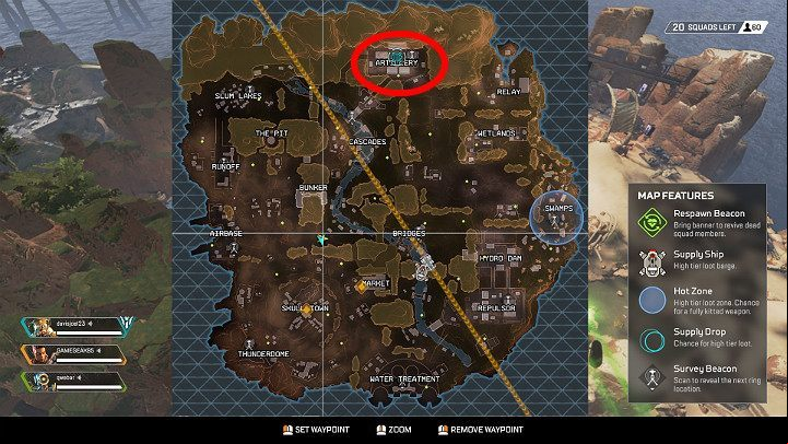 Artillery is another popular High Tier Loot spot in Apex Legends - The best landing spots in Apex Legends - The match and rounds - Apex Legends Guide