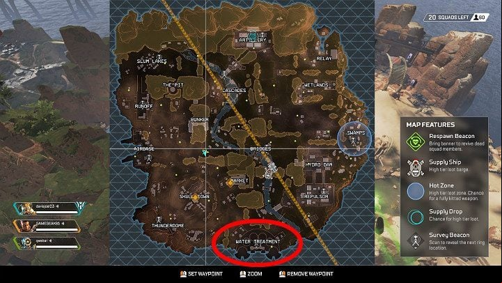 Water Treatment is a large area with the best quality loot - The best landing spots in Apex Legends - The match and rounds - Apex Legends Guide