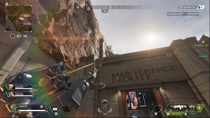 Using the Grappling Hook, you can easily and safely get to a location unavailable to other players - Pathfinder - Forward Scout | Heroes Apex Legends - Legends - Apex Legends Guide