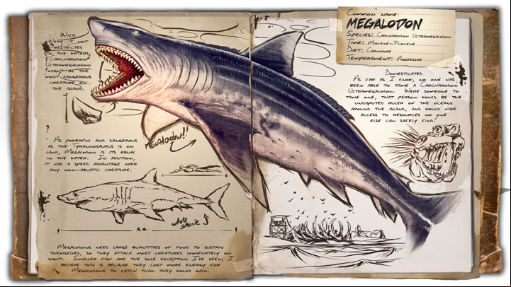 Megalodon is one of the best creatures when it comes to moving around in the water - ARK: Creatures for traveling - most useful - Most useful dinosaurs - ARK Survival Evolved Guide