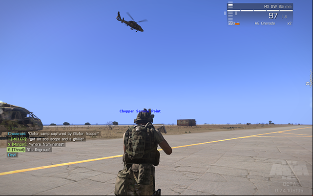 Chopper flies away with a new batch of soldiers - Domination Co-op/TvT - Multiplayer servers - Arma III - Game Guide and Walkthrough