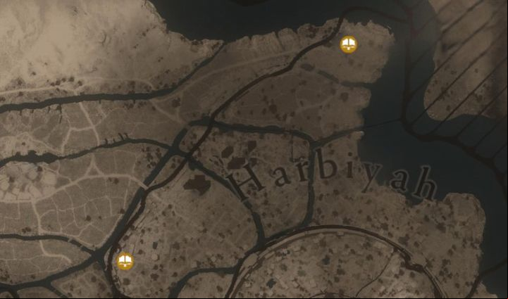 There are 2 lost books in the Harbiyah region - AC Mirage: All Lost Books - Secrets and Collectibles - AC Mirage Guide