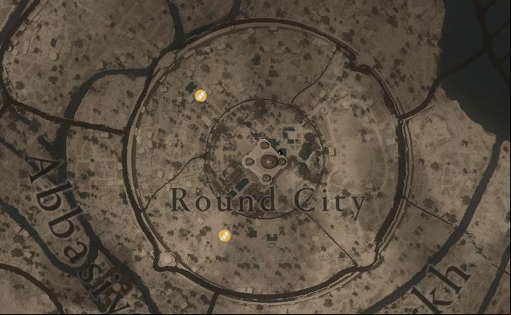 There are 2 mysterious shards in the Round City region - AC Mirage: All Mysterious Shards - Secrets and Collectibles - AC Mirage Guide