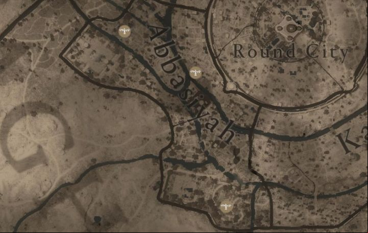 There are 3 viewpoints in the Abbasiyah region - AC Mirage: All viewpoints - Secrets and Collectibles - AC Mirage Guide