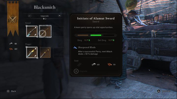How to unlock: Fully upgrade a weapon - AC Mirage: Trophies / Achievements - list, trophy guide - Appendix - AC Mirage Guide