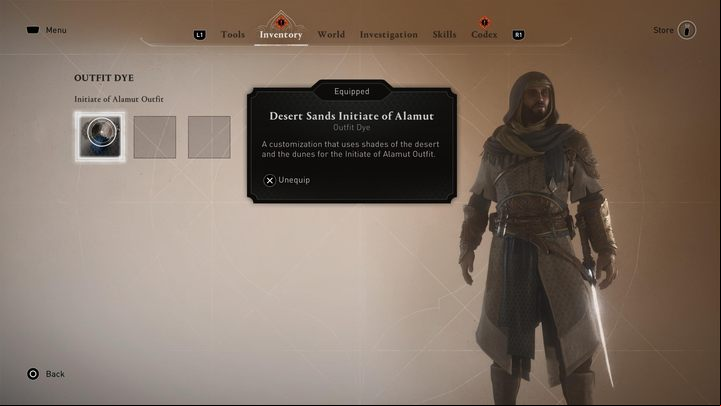 How to unlock: Apply dye to an outfit - AC Mirage: Trophies / Achievements - list, trophy guide - Appendix - AC Mirage Guide