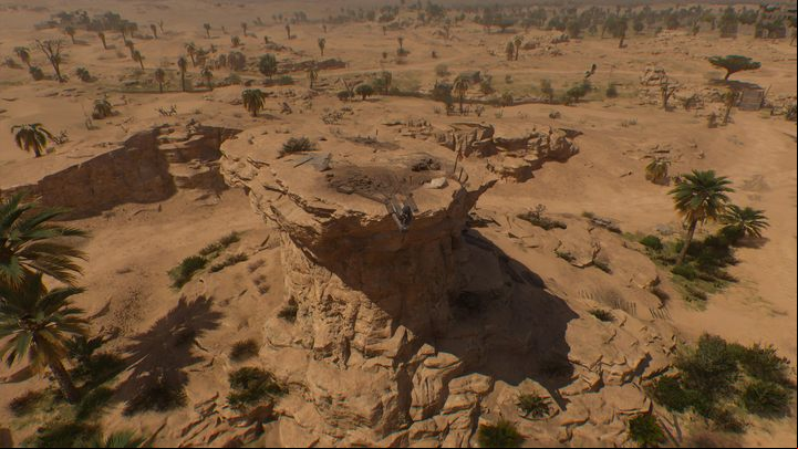 Along the way to this story-related area, we recommend visiting the Oasis found north-east from the Excavation Site - AC Mirage: How to find Excavation Site? - FAQ - AC Mirage Guide
