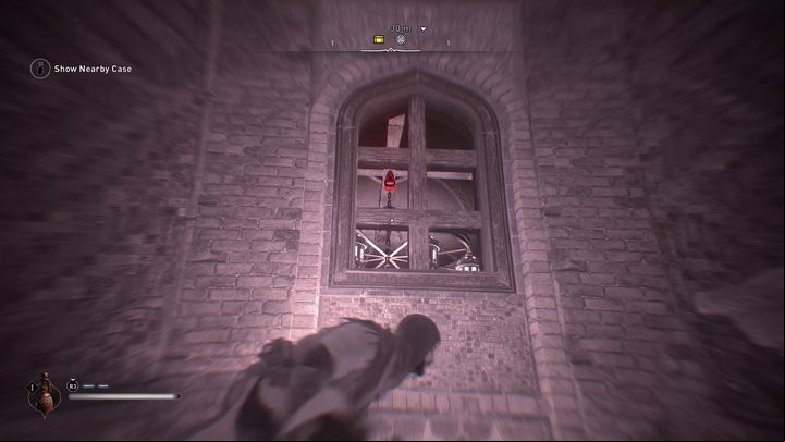 Locate a window through which you can see a hanging chandelier - AC Mirage: How to get to the chest in the House of Wisdom? - FAQ - AC Mirage Guide