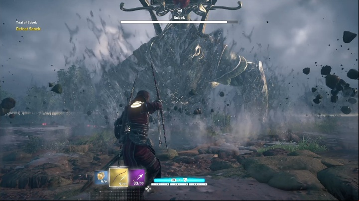 Sobek creates traps on the arena - Trials of the Gods Guide - Trial of Anubis, Trial of Sobek and Trial of Sekhmet - Walkthrough - Assassins Creed Origins Guide