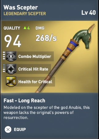 Once you win the fight with the god, you gain 1000 XP, 250 gold and an exclusive weapon - Trials of the Gods Guide - Trial of Anubis, Trial of Sobek and Trial of Sekhmet - Walkthrough - Assassins Creed Origins Guide