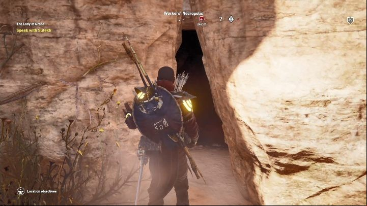 After talking to him, you must go to the thief to recover the relic - The Lady of Grace - AC Origins The Curse of the Pharaohs DLC | Main quests - Main quests - Assassins Creed Origins Guide