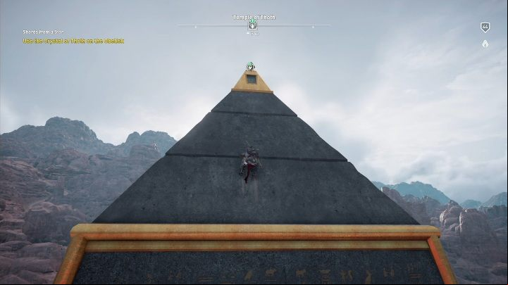 Embed the crystal at the very top of the obelisk thats opposite the tree - How to complete Shards from a Star in The Hidden Ones DLC? - Side Quests DLC - Assassins Creed Origins Guide