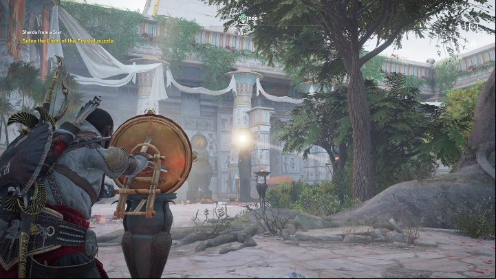 Use the mirrors to manipulate the light beam so that it reaches the innermost statue - How to complete Shards from a Star in The Hidden Ones DLC? - Side Quests DLC - Assassins Creed Origins Guide