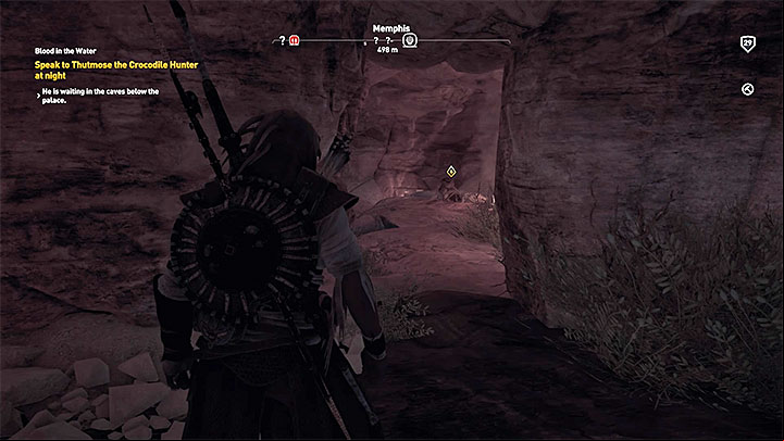 This quest starts in an unusual way - you must reach the place where the quest giver (Thutmose) is on his boat, sit with him and listen to what he has to say - Memphis side quests and quest map | Walkthrough - Side quests - Assassins Creed Origins Guide