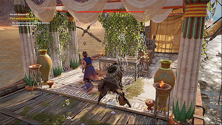 This quests main objective is to assassinate Gaia - Memphis side quests and quest map | Walkthrough - Side quests - Assassins Creed Origins Guide