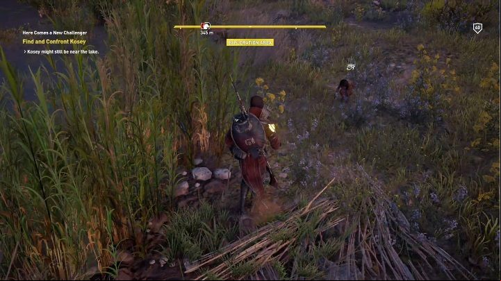 Another gladiator is near the lake - Horde Mode, Here Comes A New Challenger quest - Walkthrough - Assassins Creed Origins Guide