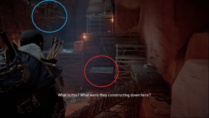 First, enter the lower one, marked with red - How to escape the Pyramid with Gamilat in The Hidden Ones DLC - Basic questions - Assassins Creed Origins Guide