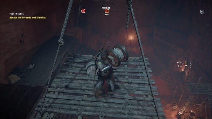 Gamilat will remain on the blue platform - How to escape the Pyramid with Gamilat in The Hidden Ones DLC - Basic questions - Assassins Creed Origins Guide