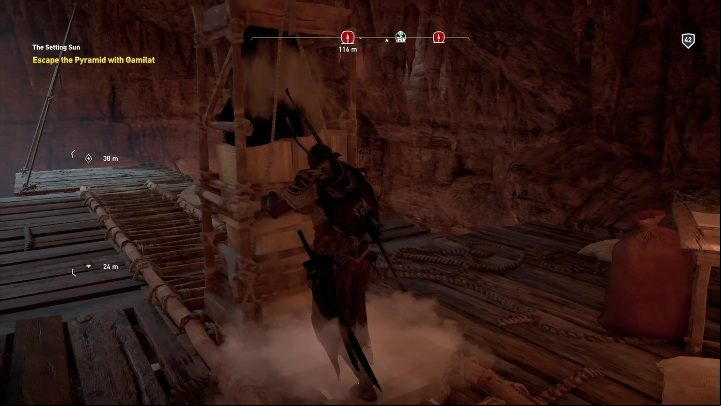 After doing that, go higher - How to escape the Pyramid with Gamilat in The Hidden Ones DLC - Basic questions - Assassins Creed Origins Guide