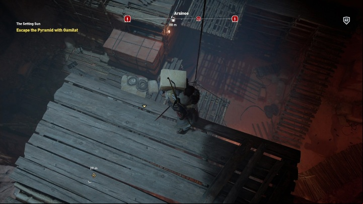 Get to the top platform - The Setting Sun | The Hidden Ones Walkthrough - Main DLC Quests - Assassins Creed Origins Guide