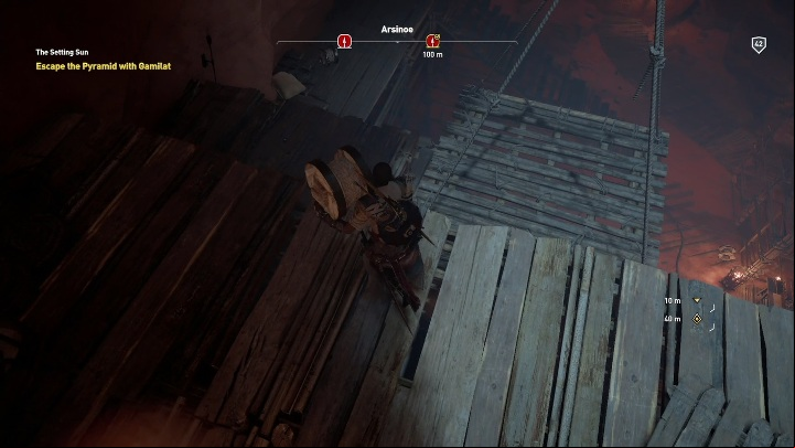 In the meantime, your companion will enter the platform - The Setting Sun | The Hidden Ones Walkthrough - Main DLC Quests - Assassins Creed Origins Guide