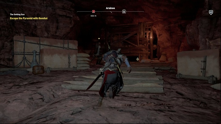 When youre both at the top, there will be another part of the cave to explore - The Setting Sun | The Hidden Ones Walkthrough - Main DLC Quests - Assassins Creed Origins Guide