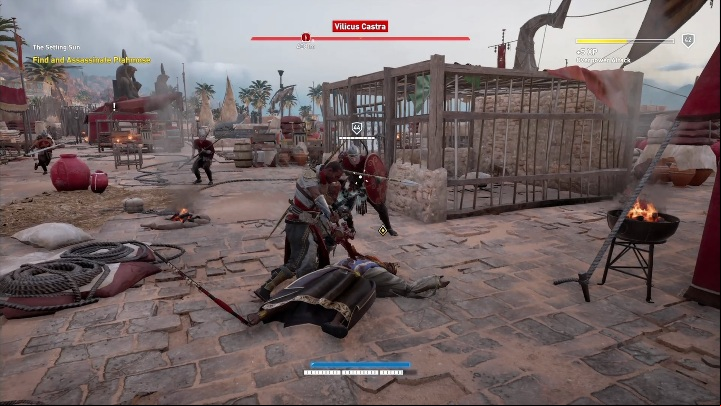 Jump to the other side with your friend - The Setting Sun | The Hidden Ones Walkthrough - Main DLC Quests - Assassins Creed Origins Guide