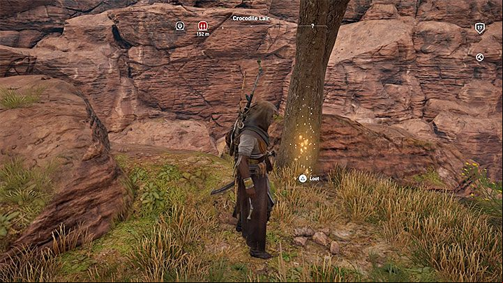 Theres a single tree on the small hill next to the lair - Papyrus Puzzle in Alexandria - Papyruses - Assassins Creed Origins Guide