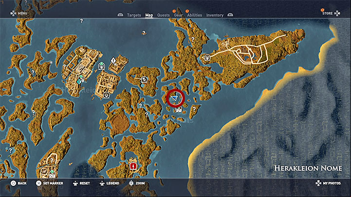 The puzzle is solved in the same province - Papyrus Puzzle in Herakleion Nome - Papyruses - Assassins Creed Origins Guide
