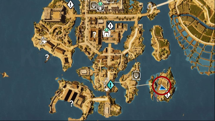 Go there as Bayek - Papyrus Puzzle in Memphis - Papyruses - Assassins Creed Origins Guide
