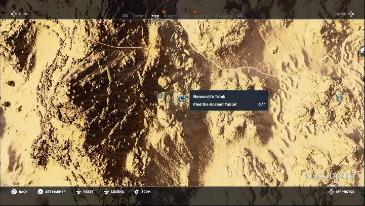 In order to enter this Tomb, you must jump down a hole - Tombs in Black Desert Walkthrough - Tombs - Assassins Creed Origins Guide