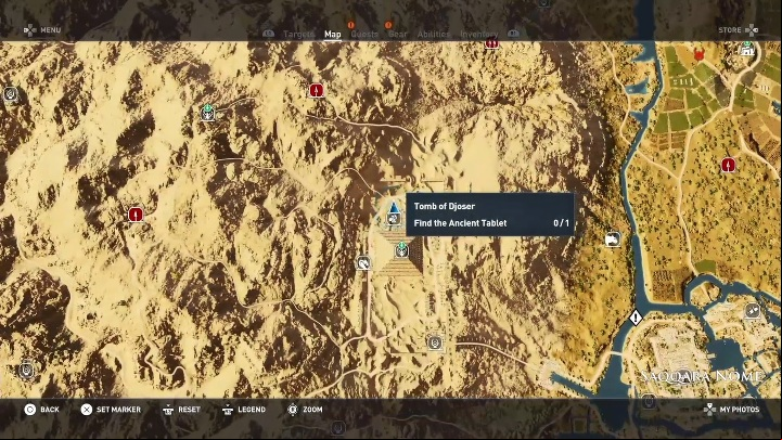 The entrance to that Tomb is located at the bottom of the pyramid - Tombs in Saqqara Nome Walkthrough - Tombs - Assassins Creed Origins Guide