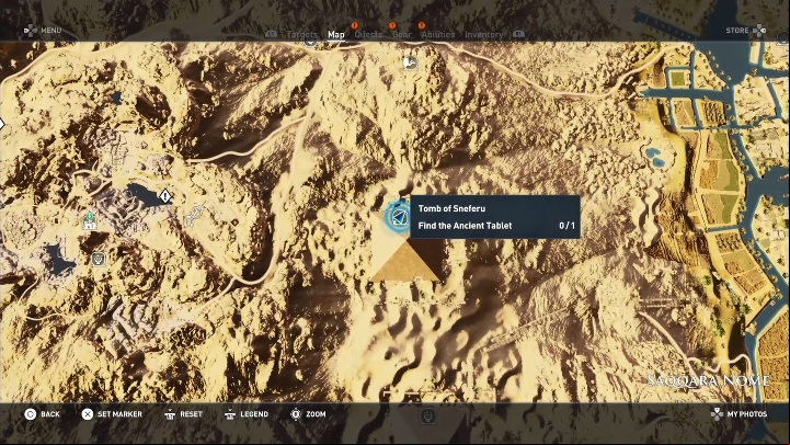This tomb is inside a pyramid - Tombs in Saqqara Nome Walkthrough - Tombs - Assassins Creed Origins Guide