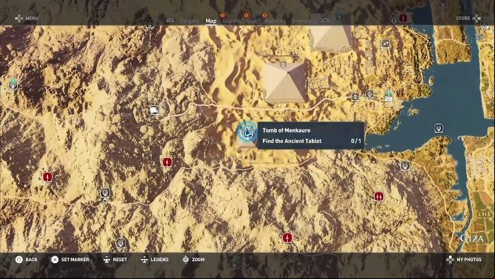 This tomb is in a pyramid - Tombs in Giza Walkthrough - Tombs - Assassins Creed Origins Guide