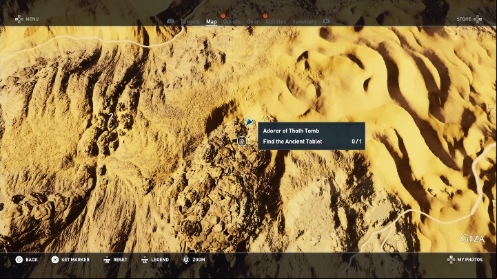 In order to reach this Tomb, you will have to avoid a lot of enemies - Tombs in Giza Walkthrough - Tombs - Assassins Creed Origins Guide
