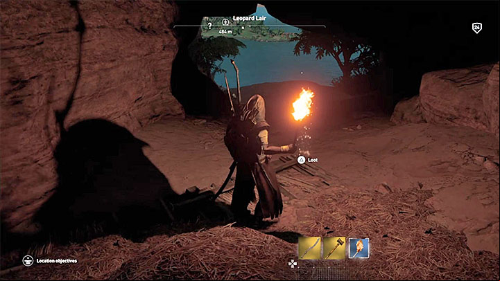 The ruins are inhabited by high-level leopards, but you dont really have to fight them - Papyrus Puzzle in Haueris Nome - Papyruses - Assassins Creed Origins Guide