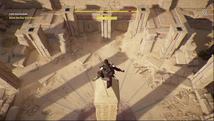 Exit the tomb and reach the ruins on the right - Final Fantasy quests in Assassins Creed Origins - Walkthrough - Assassins Creed Origins Guide