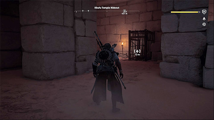 This quest starts in an unusual way because the first thing that you must do is to free a prisoner, called Oba, held captive in Khufu Temple Hideout - Giza side quests and quest map | Walkthrough - Side quests - Assassins Creed Origins Guide
