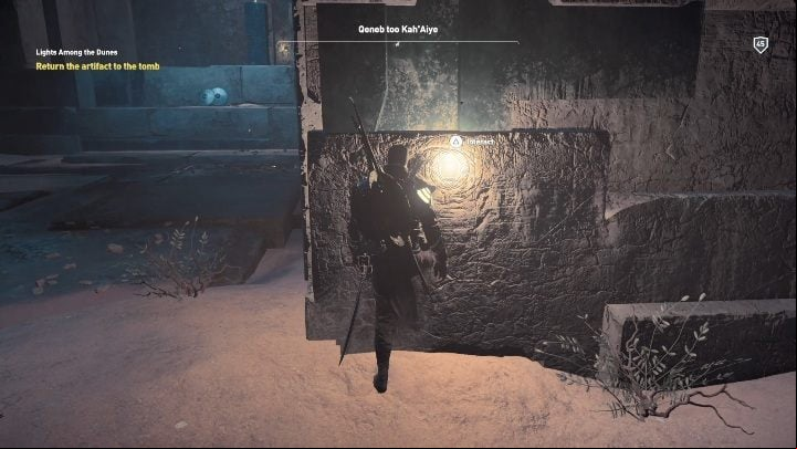 You must return to the tomb - Lights Among the Dunes quests in Assassins Creed Origins - Walkthrough - Assassins Creed Origins Guide