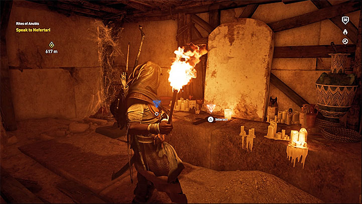 You can start this quest after you enter the main chamber in the Bent Pyramid of Sneferu - Saqqara Nome side quests and quest map | Walkthrough - Side quests - Assassins Creed Origins Guide