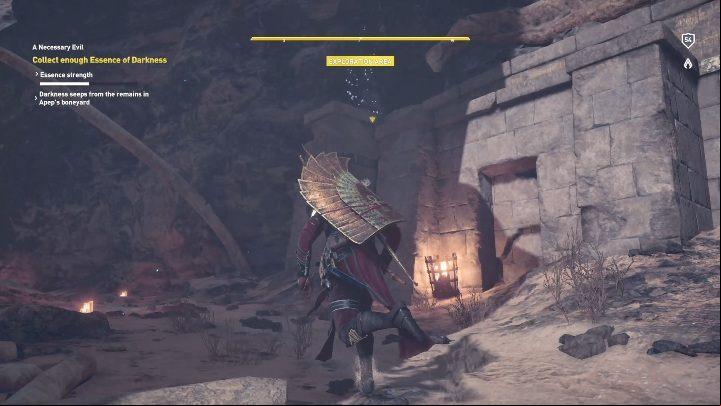 This mission is about collecting Essences of Darkness - The Land of the Dead - AC Origins The Curse of the Pharaohs DLC | Side quests - Underworld and Side quests - Assassins Creed Origins Guide